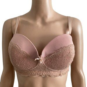 Delta Burke Bra Womens 38C Pale Pink Lace Accents